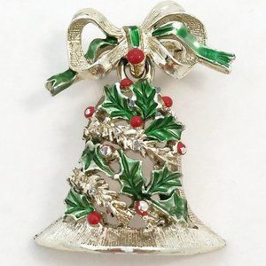 4/$20 Vintage Gerry's Christmas Bell Pin Brooch